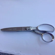 Vintage WISS Model E Pinking Shears Sewing Scissors PINK RITE Chrome Plate