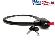 Anti-theft cable lock, 70-inch steel cable 2 keys safe, durable and reliable