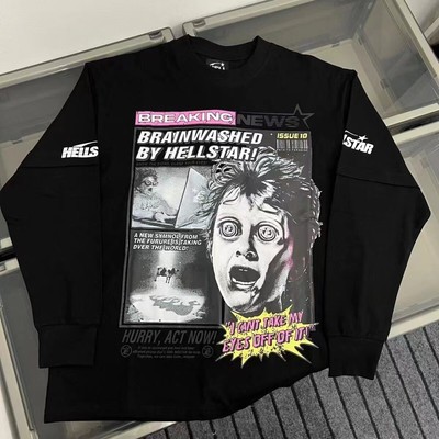 Hellstar Studios Breaking News Long Sleeve Tee Unisex Long sleeve T-shirt