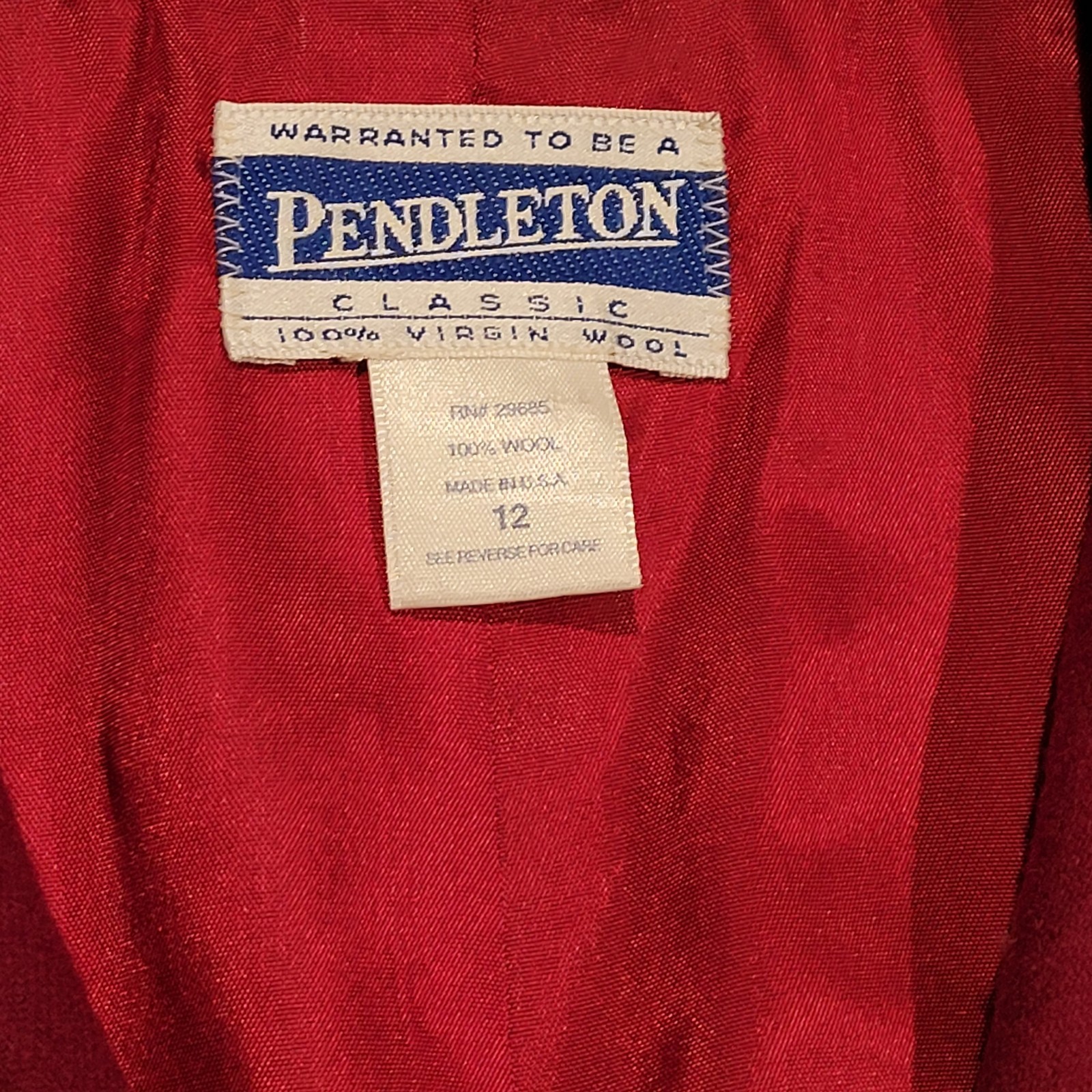 Pendleton VTG Red Wool Double Breasted Blazer Jac… - image 5