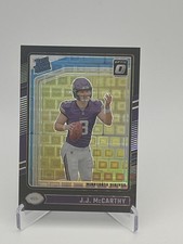 2024 Donruss Optic Rated Rookie JJ McCarthy Black Pandora /25 Vikings Rookie SP