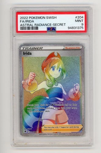 2022 Pokémon TCG Astral Radiance Irida Secret Rare #204/189 PSA 9 MINT (WA)