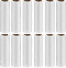12 Pack Lint Roller Refills - Extra Sticky Lint Remover Paper Sheets for Pet Hai