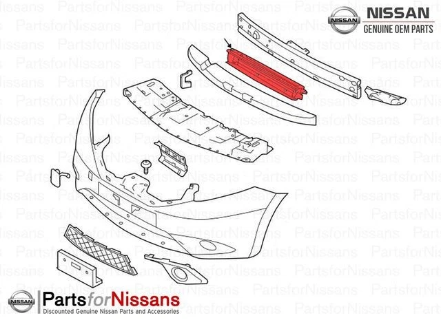 Genuine Nissan 2013-2016 Versa Note Radiator Grille Shutter NEW OEM - Image 2 of 3