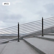 Cable Railing Post Stainless Steel Stair Handrail Deck Railing Kit DIY 36 x2 x2