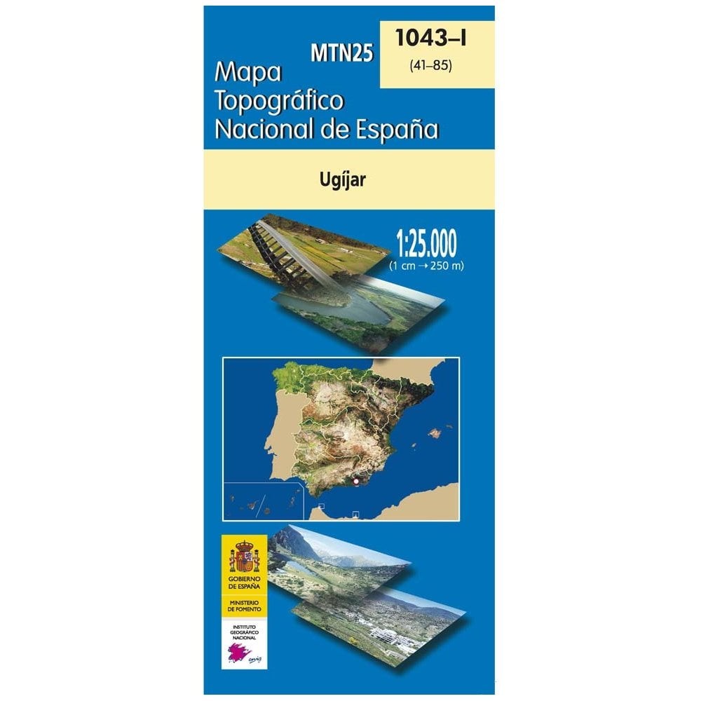 Spain map 1043-I: Ugíjar hiking walking 1:25K Sierra Nevada, Las Alpujarras, GR7