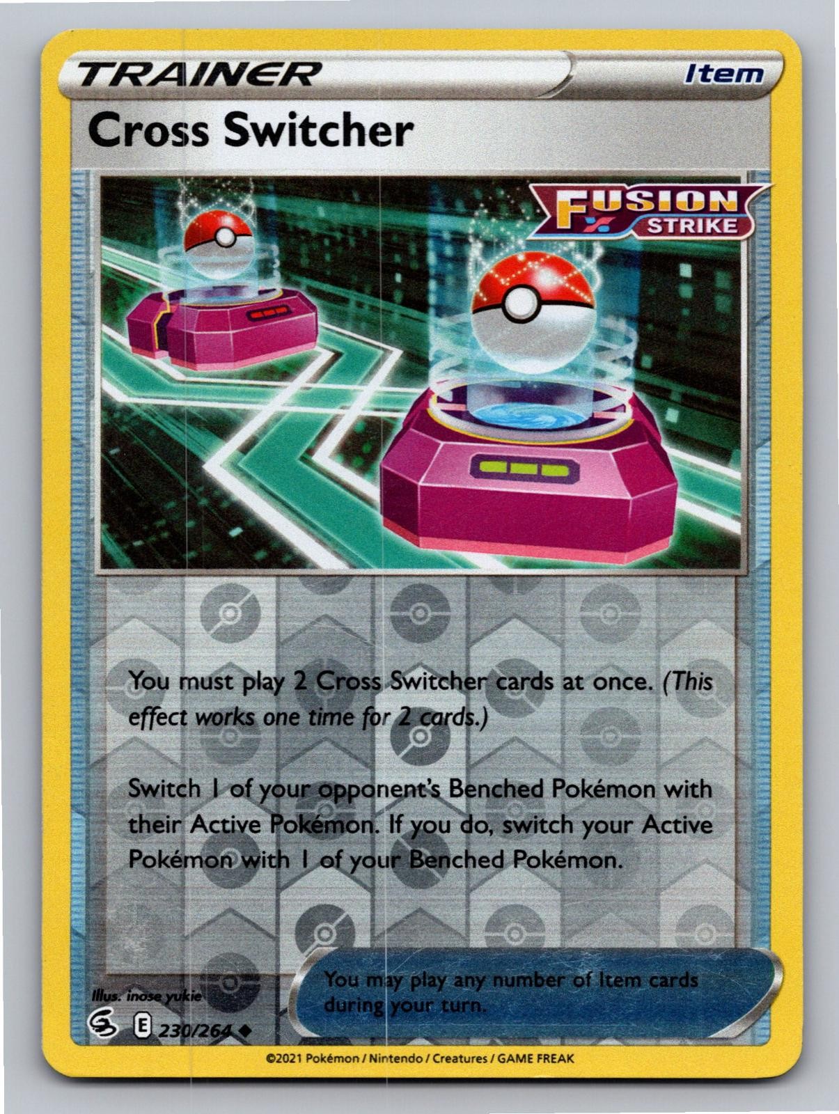 Cross Switcher 230/264 Uncommon Fusion Strike Pokemon Reverse Holo LP 2A