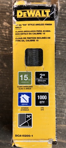DEWALT 2 in. x 15-Gauge 34-Degree DA Bright Finish Nails