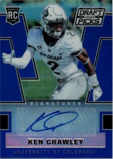 2016 Panini Prizm Draft Picks Autographs Prizms Blue #281 Ken Crawley Auto FB