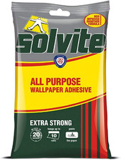 Image of Solvite All-Purpose Wallpaper Adhesive, Reliable Adhesive for Wallpaper, All-Pur