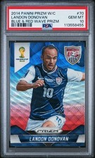 2014 Panini Prizm World Cup #70 Landon Donovan Blue & Red Wave PSA 10 USA Pop 10