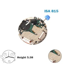 ISA 815 Swiss Made Movement -White Date Disk At 6-3 Hands-Chronograph-H:5.38mm.
