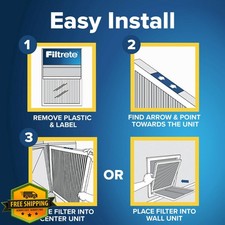 Filtrete 20x20x1 MERV 14 Air Filter, Asthma and Allergy Friendly, 4pk