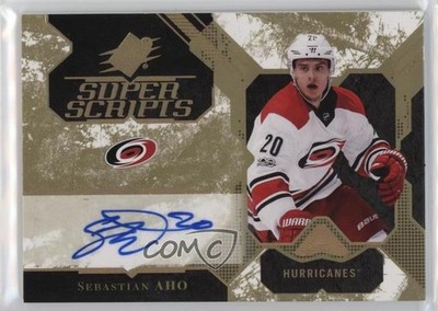 2017-18 SPx Super Scripts Sebastian Aho #SS-SA Auto 16i3