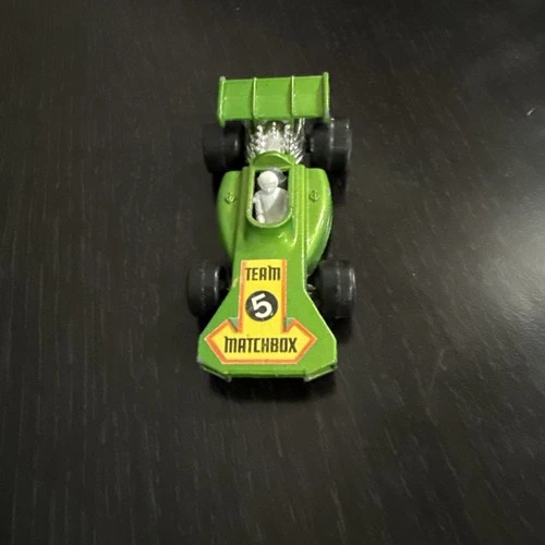 Vintage Matchbox Superfast Team Matchbox F1 Car Lime Green Diecast No 5 1973