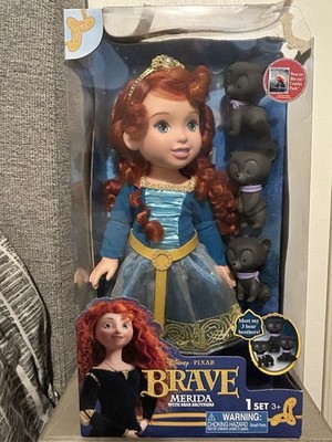 New Disney Pixar BRAVE Merida w/ 3 Bear Brother s Top Right Hand Corner  Damage