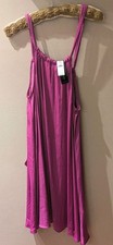 Banana Republic NWT Twisted Strap Swing Dress Women’s Large Magenta Flowy A-Line
