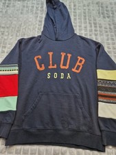 Image of Scotch & Soda Club Soda Pullover Hoodie Mens Size Small Navy Multicoloured New