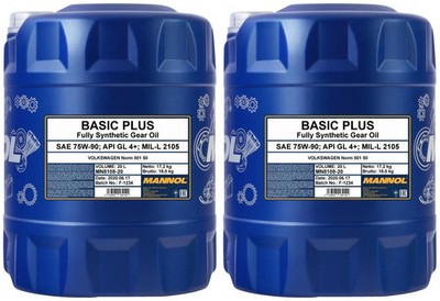 40l Mannol 8108 Basic Plus Getriebeöl 75W-90 GL-4 2x20l 