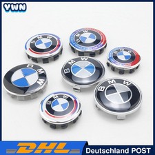 4 BMW Nabendeckel Nabenkappen Felgendeckung 56/60/68mm Blau Schwarz Nabendeckung