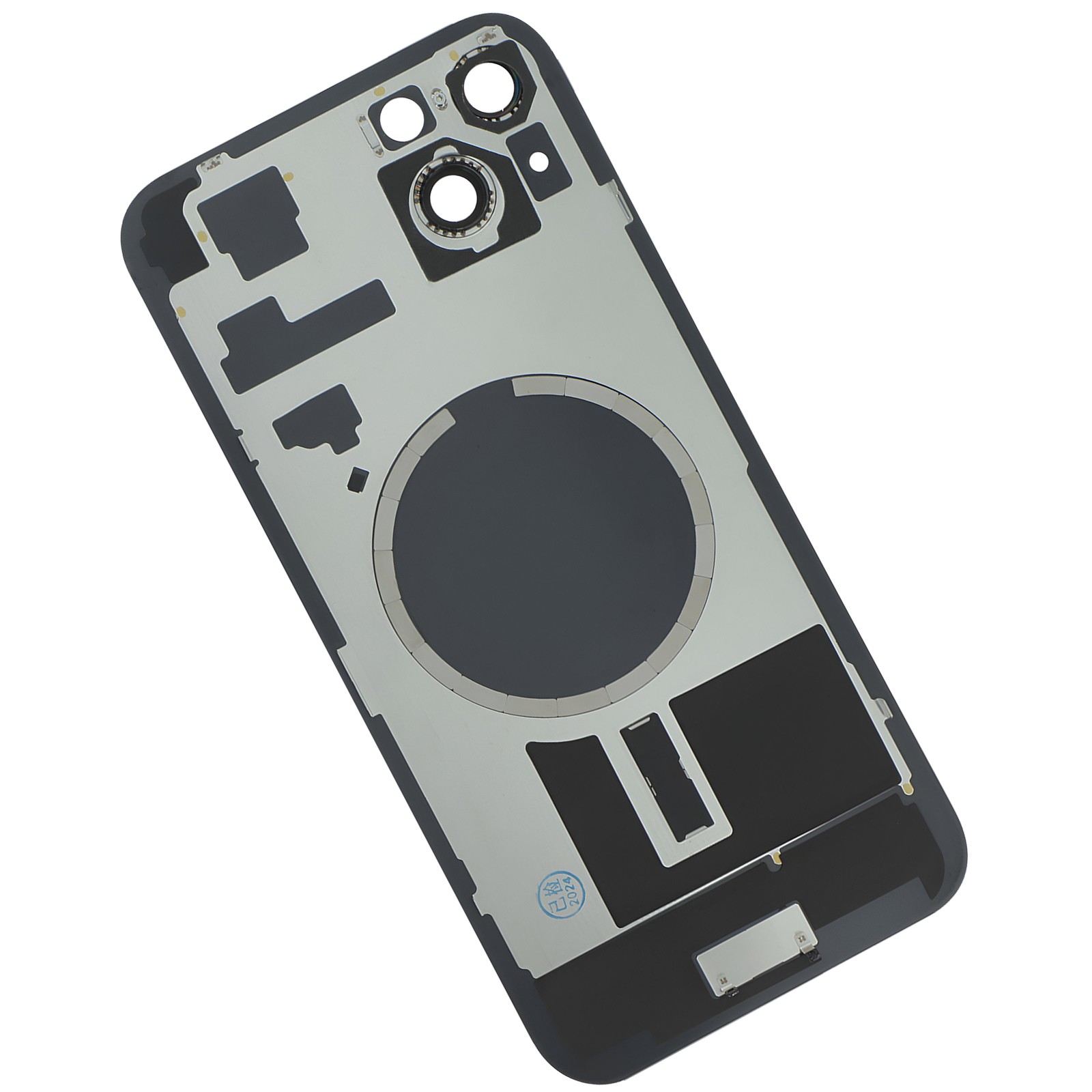 Vitre arrière iPhone 15 Plus Clappio complète avec objectif photo vert pâle - 2