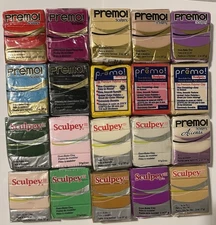 Premo! Sculpey & Sculpey III Polymer Clay Lot Of 20