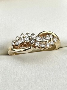Authentic 2Ct Round Cut Lab Created Moissanite Women Infinity Ring 14K Yellow Gold Plated