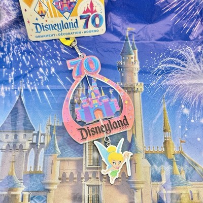 Disneyland 70th Anniversary Tinkerbell Sleeping Beauty Castle Mobile Ornament E