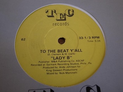 Lady B To The Beat Y'All 12'' Single Disco Rap Old School US Vinyl