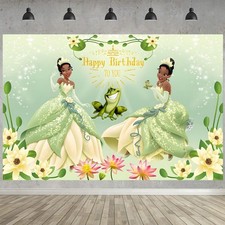 Princess Tiana Birthday Party Photo Background Backdrop Supplies Banner Decor