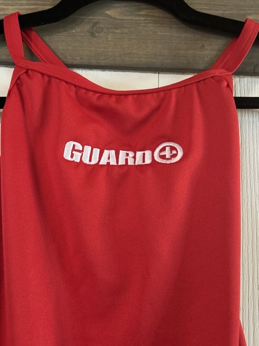 NEW Red Women’s One-Piece Lifeguard Swim Suit Size 30 UPF 50