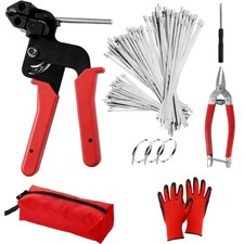 Cable Tie Tool Gun Stainless Steel Cable Tie Tool Repair W150pcs Metal Zip Ties Cable Tie Tool Gun Stainless Steel Cable Tie Tool Repair W150pcs Metal Zip Ties