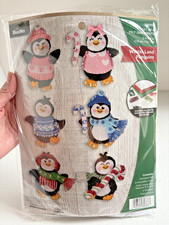 Bucilla Felt Ornament Kit Winter Land Penguins 89668E - Christmas Penguins -K