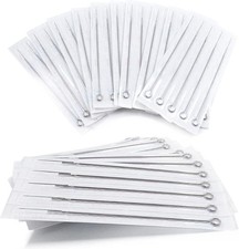 Tattoo Needles - TONBAO 50pcs Mixed Stick and Poke 3RL, 5RL, Silver