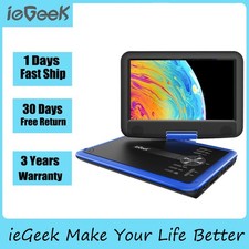 ieGeek 11.5" Portable DVD Player with SD Card/USB Port, Rechargeable Battery