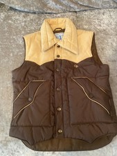 Vintage 80s Op Ocean Pacific Puffer Vest Brown/Tan Size YOUTH Large