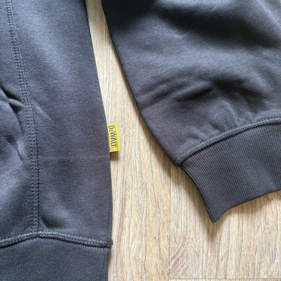 Sudadera con capucha DeWalt para hombre talla grande negra algodón pesado NUEVA NUEVA CON ETIQUETAS Foto 3 de 4