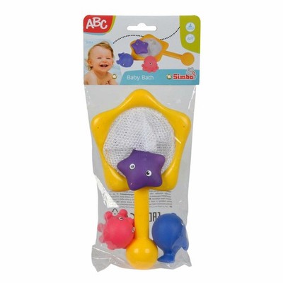 Simba ABC Badetiere mit Netz Badespielzeug Kescher Fangspiel Bad Baby Spielzeug