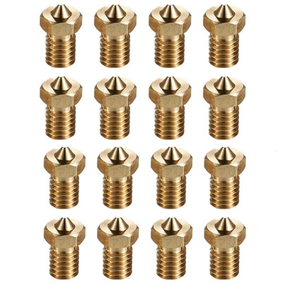 16Pcs V6 Nozzles 0.4Mm Compatible for E3D V5 V6 Hotend, V6 Nozzle 0.4Mm Compatib