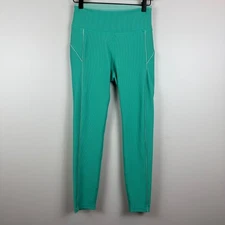 Wilo Outline Leggings Women's Medium Sea Green Stretch Ribbed High Waist Gym NWT