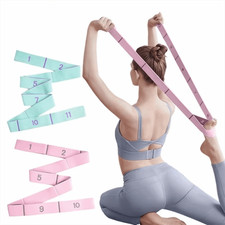 10/11 Grid Yoga Stretching Belt Elasticity Dance Tension Band Gym Exercise UK