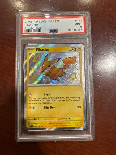 2024 POKEMON PAF EN-PALDEAN FATES SHINY RARE #131 PIKACHU PSA 9