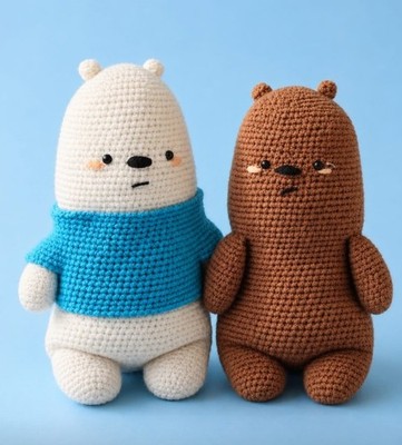 WE BARE BEAR gehäkelte Plüschtiere Handarbeit