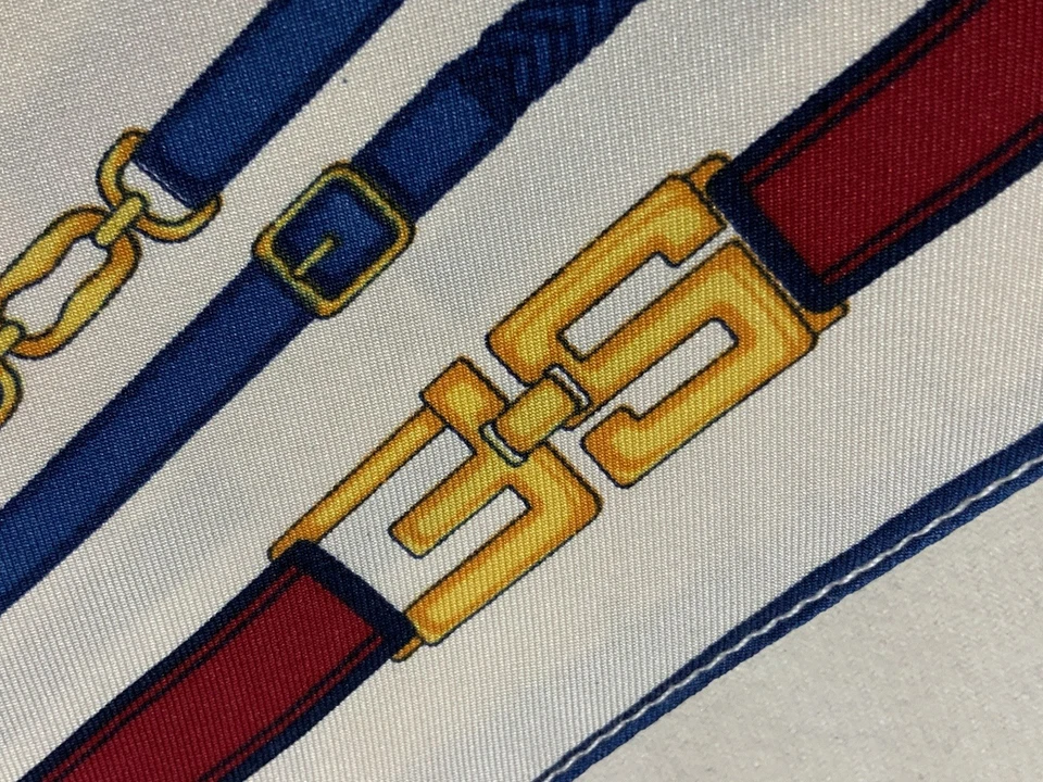 SCOFIELD all Silk W / Logo Print Vintage Men’s Ascot. Ec - Image 2 of 3