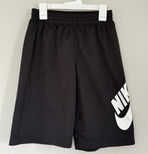 Nike SB Boys Youth Athletic Shorts Black White Big Logo Size M 10-12 YRS  