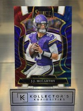 2025 Panini Select - Concourse J.J. McCarthy #63 Tri-Color Prizm /399 Vikings