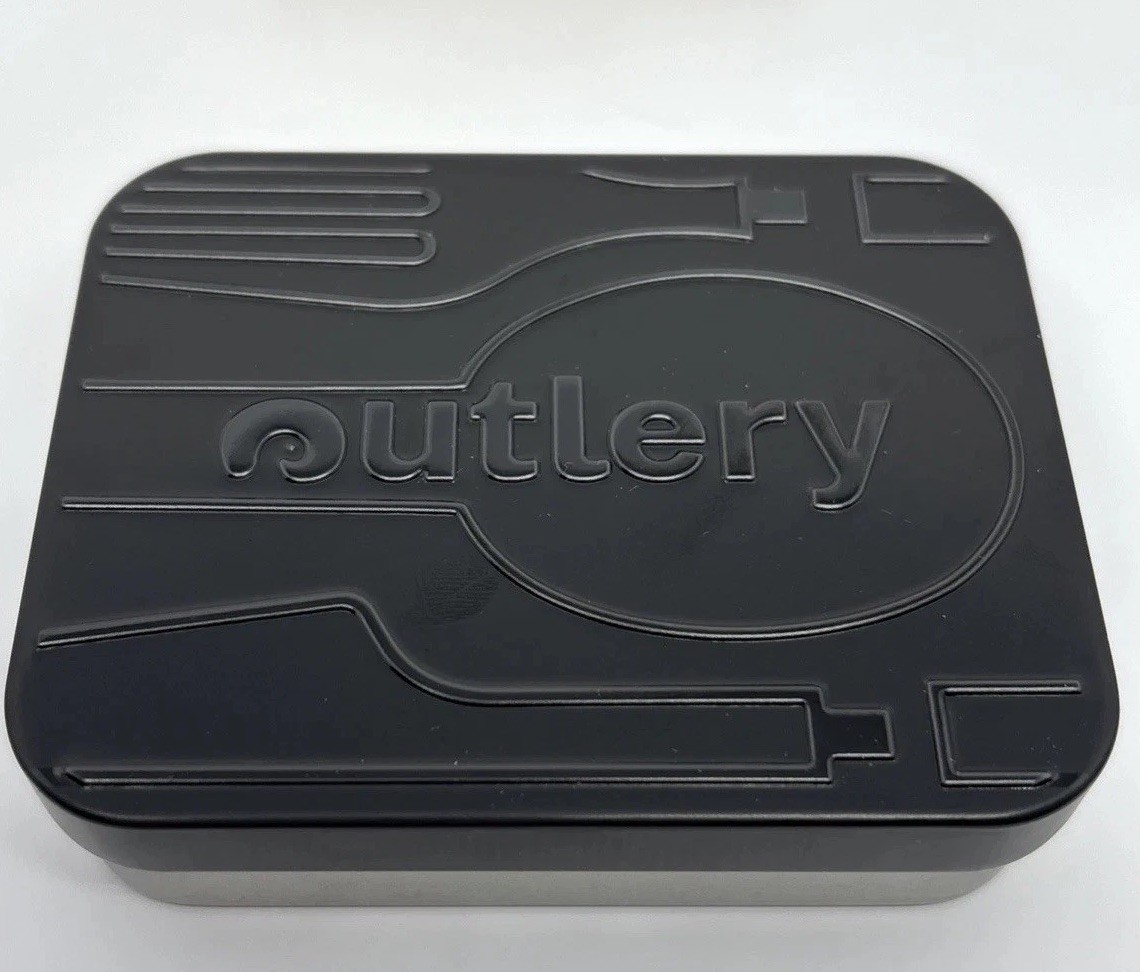 Outlery Portable & Reusable Stainless Steel Travel Cutlery Set TSA NEW BLACK