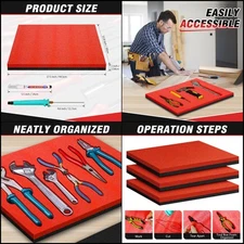 Foam Tool Drawer Organizer Toolbox Inserts Cases Sheets Organizer Liner Mat 3Pcs