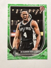 2025-26 Bowman Basketball  /99 GREEN Paper Base De'AARON FOX Spurs