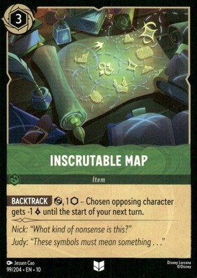 INSCRUTABLE MAP 99/204 UC WHISPERS IN THE WELL LORCANA NM/M